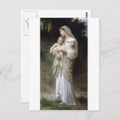Bouguereau Innocence Lady Child Lamb Briefkaart (Voorkant / Achterkant)