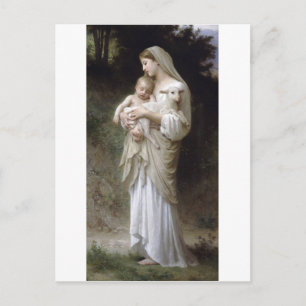 Bouguereau Innocence Lady Child Lamb Briefkaart