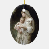 Bouguereau Innocence Oval Ornament (Voorkant)