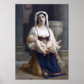 Bouguereau - Italiaanse paasant Kneeling Poster (Voorkant)
