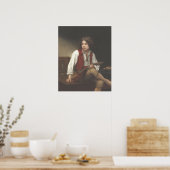 Bouguereau - Italien à la Mandoline Poster (Keuken)