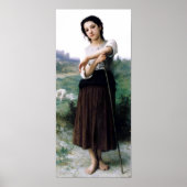 Bouguereau - Jeune Bergere Debout Poster (Voorkant)