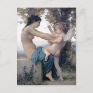 Bouguereau - Jeune Fille se Defence contre Eros Briefkaart