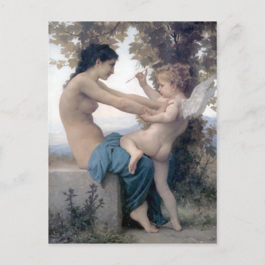 Bouguereau - Jeune Fille se Defence contre Eros Briefkaart (Voorkant)
