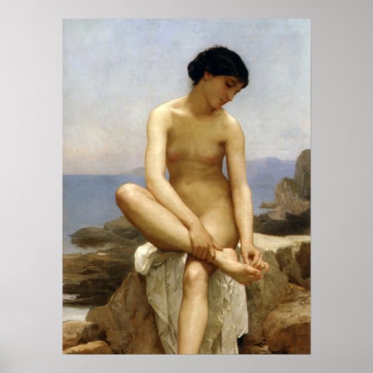 Bouguereau - La Baigneuse Poster (Voorkant)