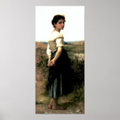 Bouguereau - La Jeune Bergere Poster (Voorkant)