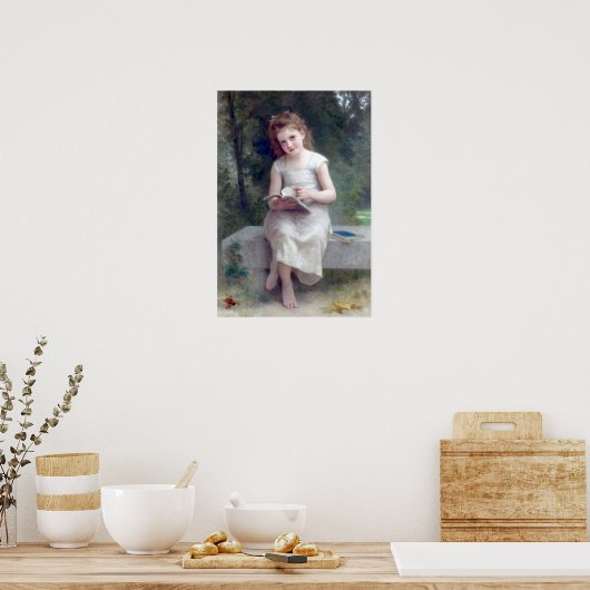 Bouguereau - La Liseuse Poster (Keuken)