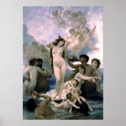 Bouguereau - La Naissance de Venus Poster (Voorkant)