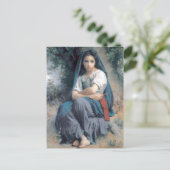 Bouguereau - La Petite Tricoteuse Briefkaart (Staand voorkant)