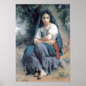 Bouguereau - La Petite Tricoteuse Poster (Voorkant)