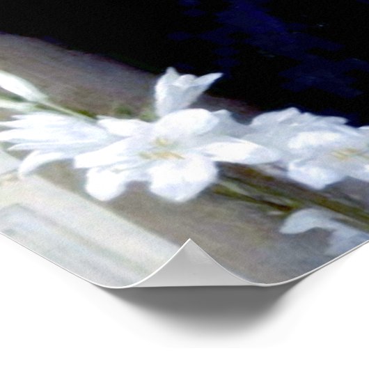 Bouguereau - La Vierge au Lys Poster (Hoek)