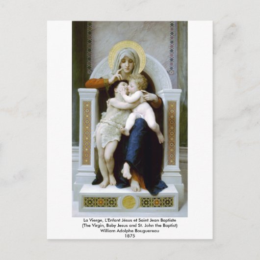 Bouguereau - La Vierge, L'Enfant Jésus et Saint Je Briefkaart (Voorkant)
