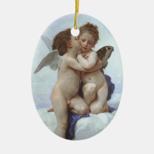 Bouguereau - L'Amour et Psyché, Enfants Keramisch Ornament (Voorkant)