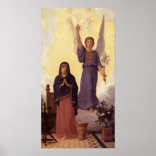 Bouguereau - L'Annonciation Poster (Voorkant)