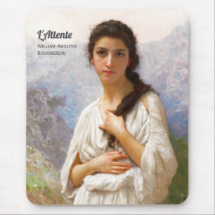 Bouguereau L'Attente 1901 Een jonge vrouw Muismat