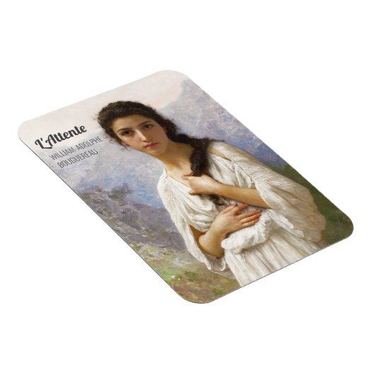Bouguereau L'Attente 1901 Levendige jonge vrouw Magneet (Rechterzijde)