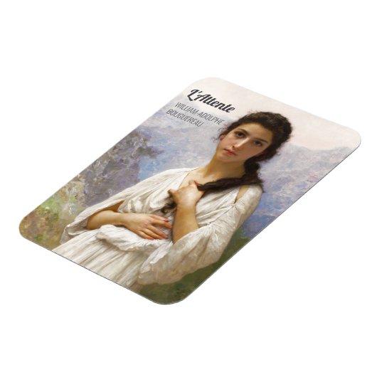Bouguereau L'Attente 1901 Levendige jonge vrouw Magneet (Linkerzijde)