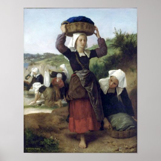 Bouguereau - Lavandieres de Fouesnant Poster (Voorkant)