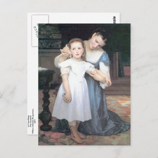 Bouguereau - Le Coquillage Briefkaart (Voorkant / Achterkant)