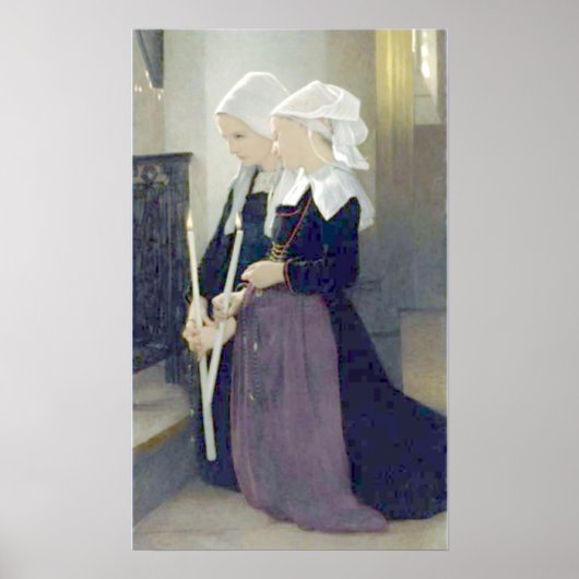 Bouguereau - Le Voeu à Sainte-Anne-d'Auray Poster (Voorkant)