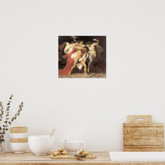 Bouguereau - Les Remords d'Oreste Poster (Keuken)
