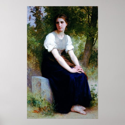 Bouguereau - Lied van de Nachtegaal Poster (Voorkant)