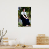 Bouguereau - Lied van de Nachtegaal Poster (Keuken)