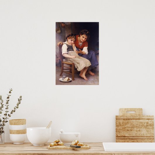 Bouguereau - Little Sulky 1888 Poster (Keuken)