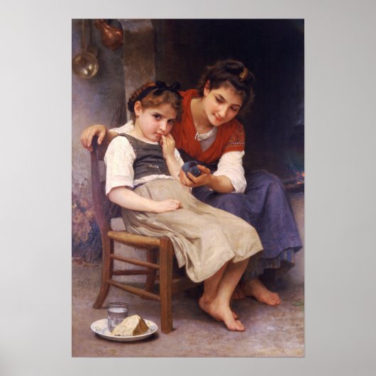 Bouguereau - Little Sulky 1888 Poster (Voorkant)