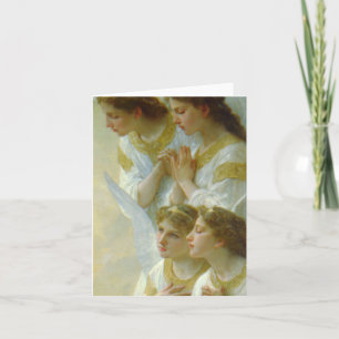 Bouguereau Maagd en Christus Kind met Angels Feestdagen Kaart