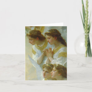 Bouguereau Maagd en Christus Kind met Angels Feestdagen Kaart