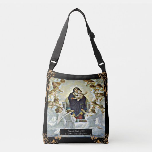 Bouguereau Maagd met Engelen Crossbody Tas (Voorkant)