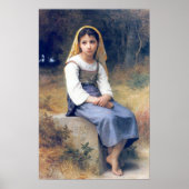 Bouguereau - Meditation Poster (Voorkant)