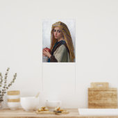 Bouguereau - meisje met een Pomegranaat Poster (Keuken)
