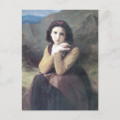 Bouguereau - Mignon Pensive Briefkaart (Voorkant)