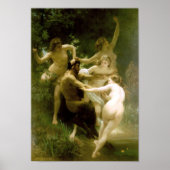 Bouguereau - Nymphes et Satyre Poster (Voorkant)