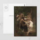Bouguereau Nymphs en Satyr Briefkaart (Voorkant / Achterkant)