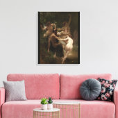 Bouguereau Nymphs en Satyr Canvas Afdruk (Insitu (Woonkamer))