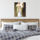 Bouguereau Onschuld Canvas Print (Insitu (Slaapkamer))