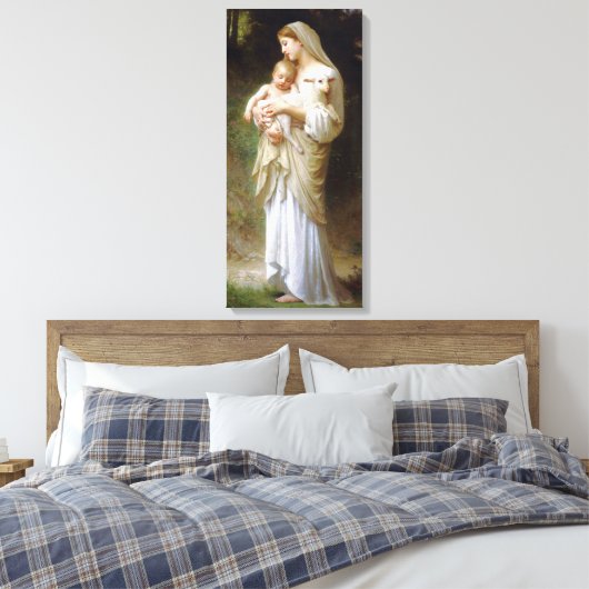 Bouguereau Onschuld Canvas Print (Insitu (Slaapkamer))
