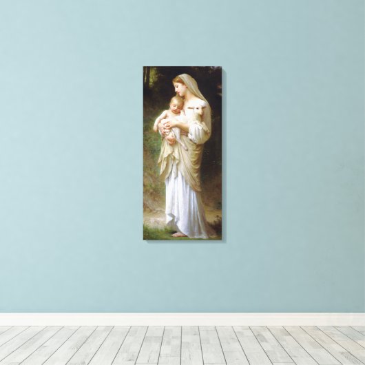Bouguereau Onschuld Canvas Print (Insitu (Houten vloer))