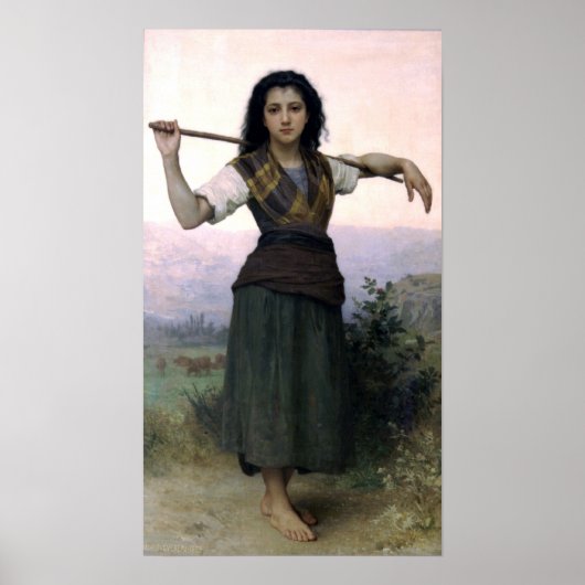 Bouguereau - Pastourelle Poster (Voorkant)