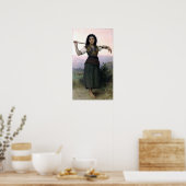 Bouguereau - Pastourelle Poster (Keuken)