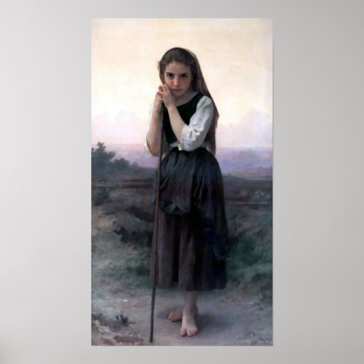 Bouguereau - Petite Bergere Poster (Voorkant)