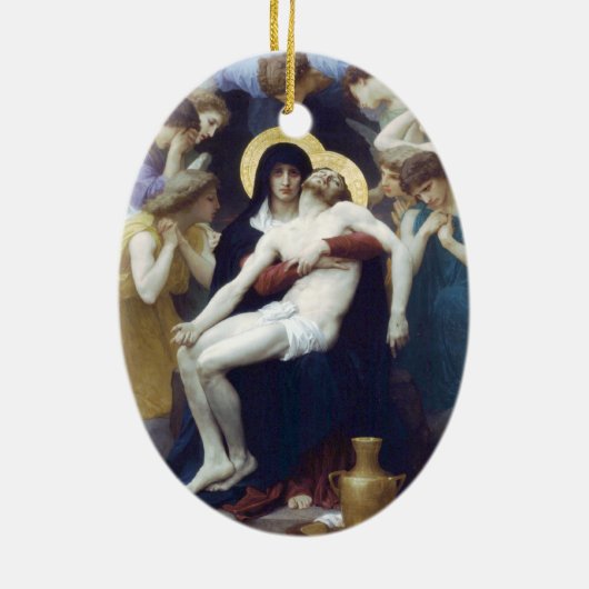 Bouguereau - Pietà Keramisch Ornament (Achterkant)