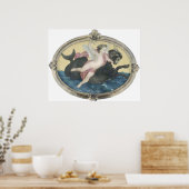 Bouguereau - Putti sur un Monstre Marin Poster (Keuken)