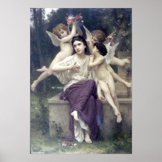 Bouguereau - Reve de Printemps Poster (Voorkant)