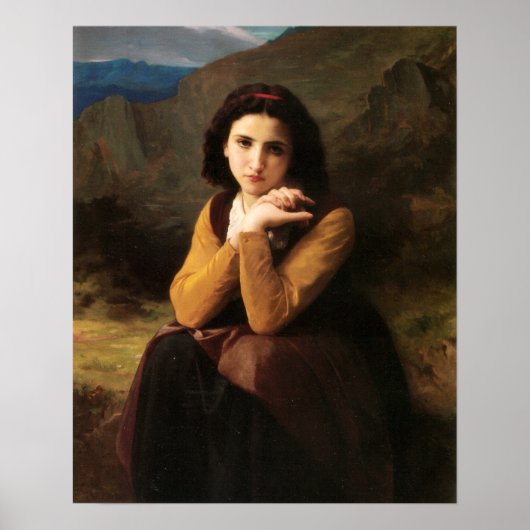 Bouguereau - Schattig 1869 Poster (Voorkant)