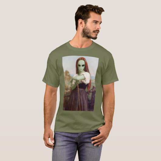 Bouguereau Shepherdess Alien T-shirt (Voorkant volledig)