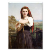 Bouguereau Shepherdess Foto Afdruk (Voorkant)